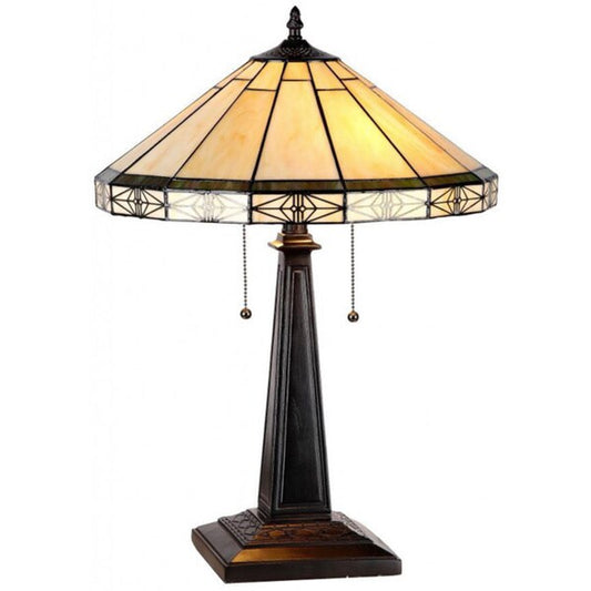 Tiffany style double lamp table lamp